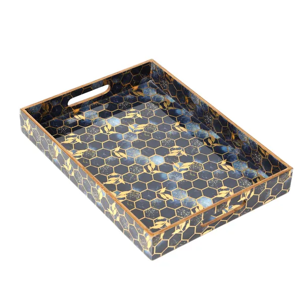 Blue_&_Gold_Wooden_Waterproof_Wooden_Enamel_Coated_Rectangular_Serving_Tray_With_Handles_For_Home_&_Dining_Table_,_Multipurpose_Tray_,_Serving_Tray_(_(38X28X5)Cm_)