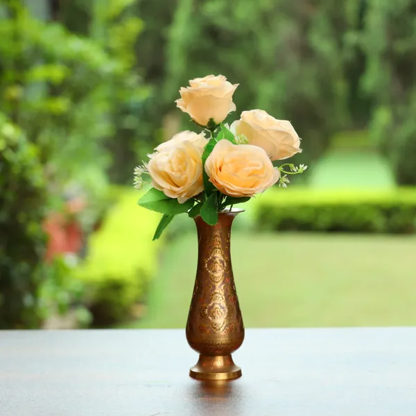 Artificial_Big_Champagne_Rose_Flower_Bunch_With_Green_Leaves_Decorative_Floral_Arrangement_For_Home_Living_Room_Bedroom_Table_Centerpiece_Decoration_Gift_Item_Pack_of_2_(Vase_Not_Included)