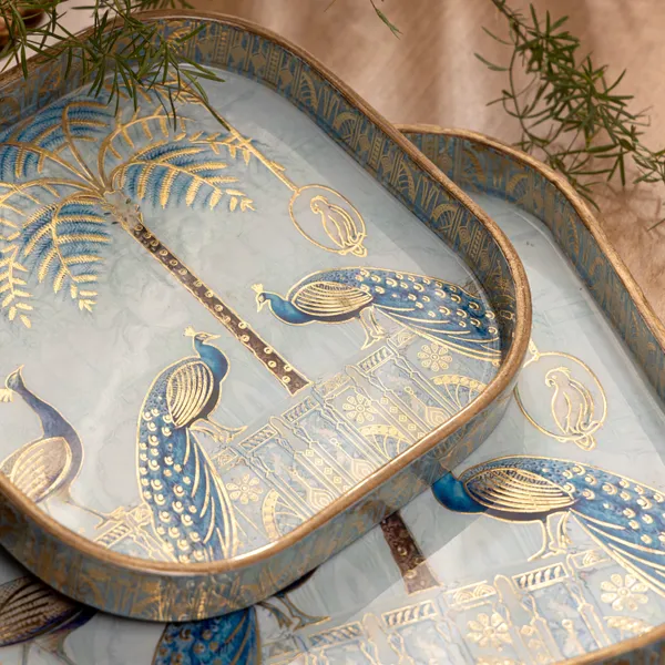 Set_of_3_Square_Curved_Wooden_Enamel_Coated_Serving_Trays_For_Home_&_Dining_Table_,_Multipurpose_Tray_Set