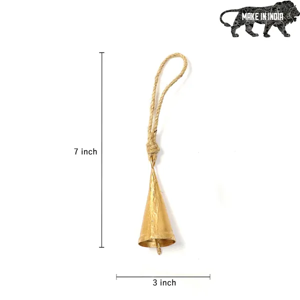 Metal_Hanging_Gold_Cone_Bells_(Pack_of_10)