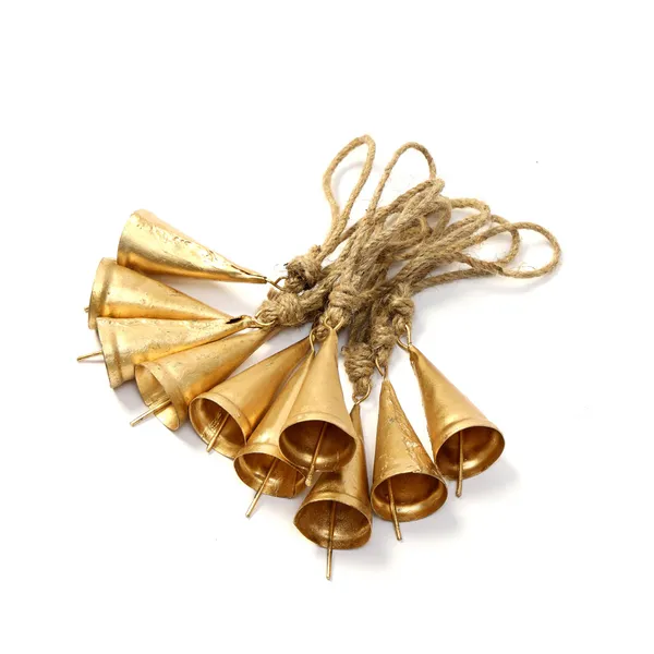 Metal_Hanging_Gold_Cone_Bells_(Pack_of_10)