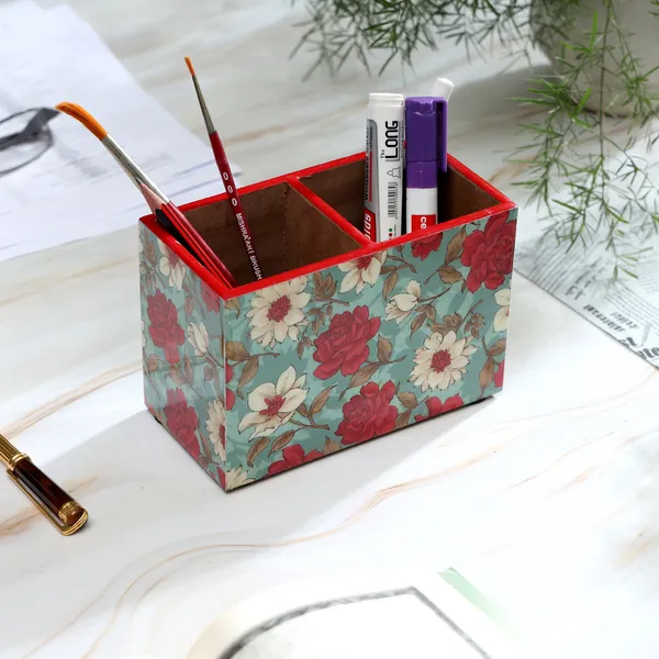 Enamel_Coated_Premium_Waterproof_Multiutility_Wooden_Holders_with_2_Sections_|_Spoon_Stand_Chammach_Holder|_Pen_Stand_(15x10_cm)