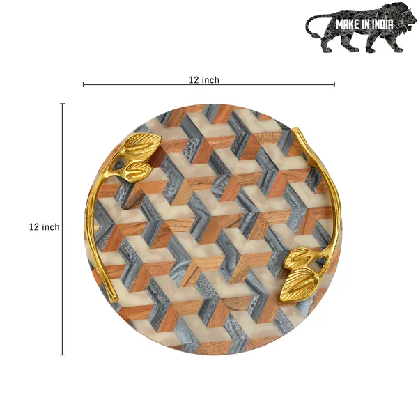 Multicolor_Wooden_Resin_Round_Serving_Platter_With_Inlay_Work_In_Resin_And_Wood_,_Snacks_And_Cheese_Platter_For_Home_&_Dining_Table_,_Multipurpose_Tray_With_Handles_(_(30X30)Cm_)
