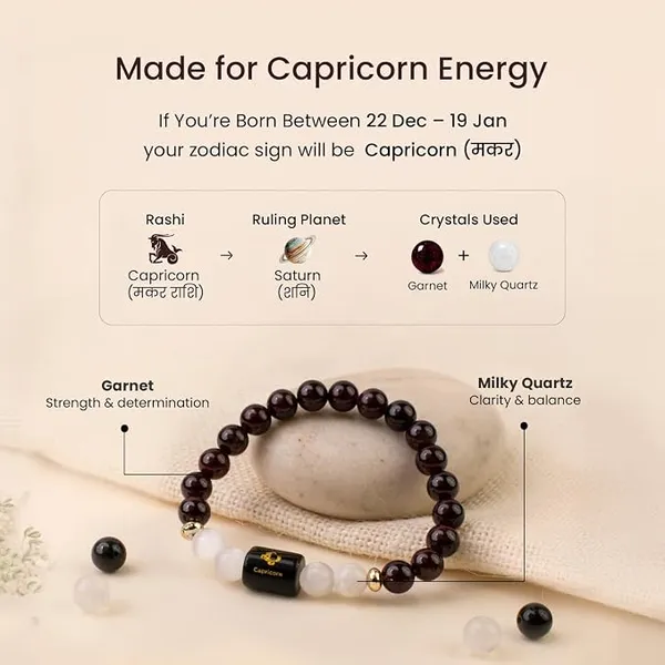Certified_Capricorn_Zodiac_Bracelet_|_Natural_Garnet_&_Milky_Quartz_Healing_Gemstones