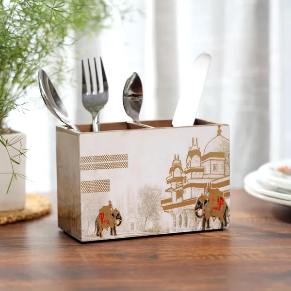 Combo_Set_of_WaterProof_Tray_Utility_Holder_and_Napkin_Holder_Wooden_Enamel_Tray_2_section_Stand_and_Napkin_Holder_for_Home_and_Office