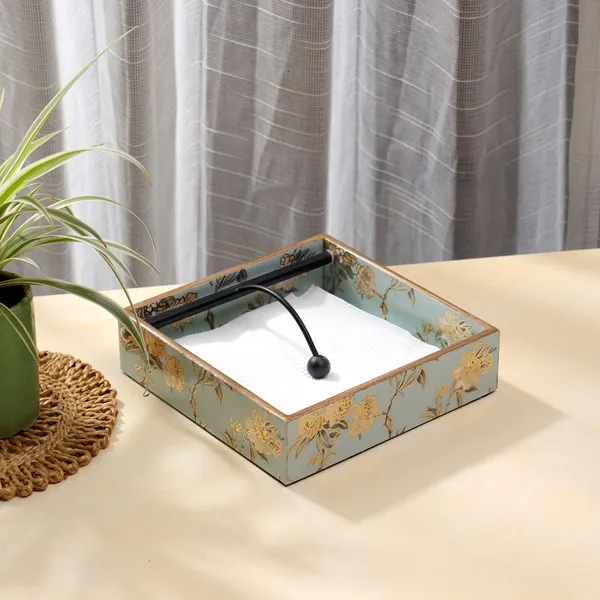 Combo_Set_of_WaterProof_Tray_Utility_Holder_and_Napkin_Holder_Wooden_Enamel_Tray_2_section_Stand_and_Napkin_Holder_for_Home_and_Office