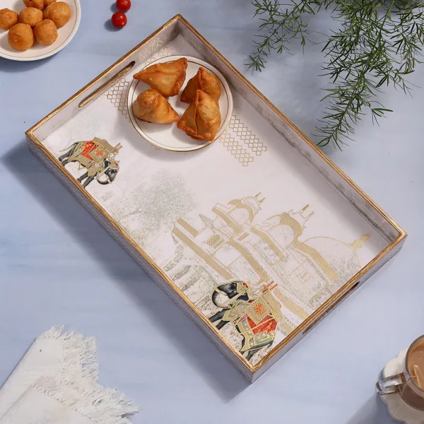 Combo_Set_of_WaterProof_Tray_Utility_Holder_and_Napkin_Holder_Wooden_Enamel_Tray_2_section_Stand_and_Napkin_Holder_for_Home_and_Office
