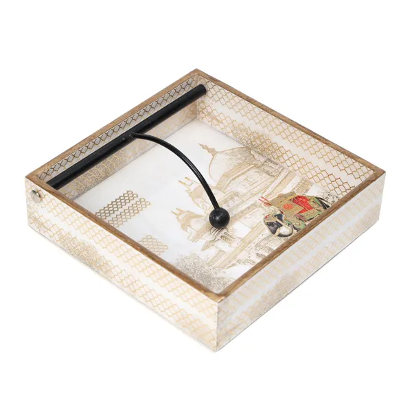Combo_Set_of_WaterProof_Tray_Utility_Holder_and_Napkin_Holder_Wooden_Enamel_Tray_2_section_Stand_and_Napkin_Holder_for_Home_and_Office