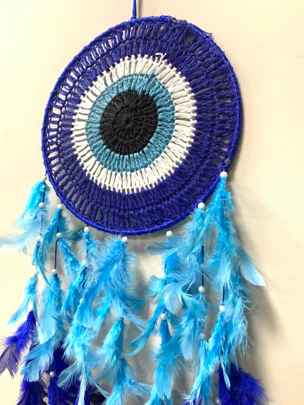 Crochet_Evil_Eye_Dream_Catcher_with_Blue_Feathers_&_Beads_for_Bedroom,_Living_Room_&_Main_Door_Decor_(24x8_Inches)