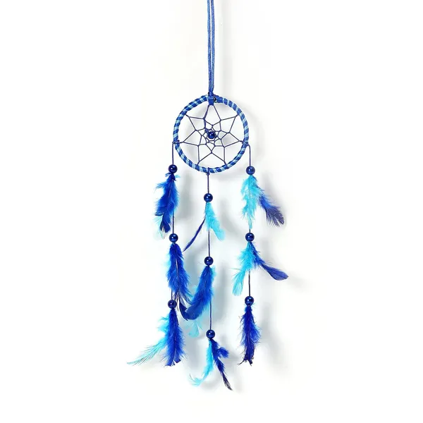 Pack_of_2_Dream_Catcher_Wall_Hanging_with_Multicolor_Feathers_for_Home_Décor,_Festive_Gifting_Hanging_Decoration_Car_Decorative_(16x3_inch)