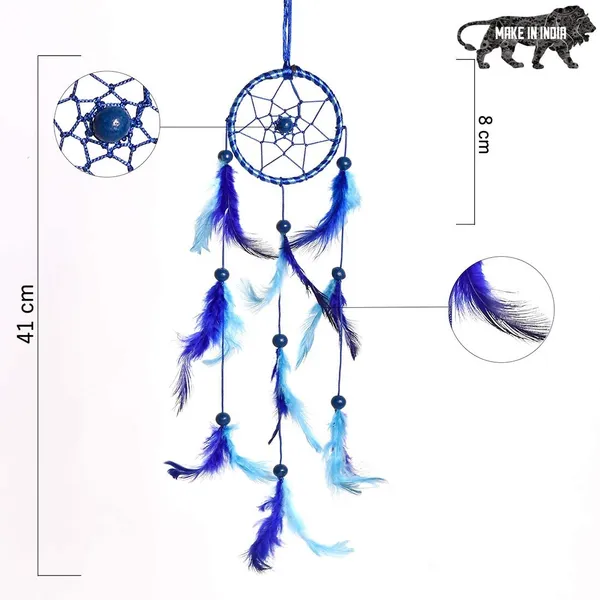 Pack_of_2_Dream_Catcher_Wall_Hanging_with_Multicolor_Feathers_for_Home_Décor,_Festive_Gifting_Hanging_Decoration_Car_Decorative_(16x3_inch)