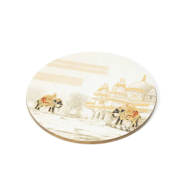 Cream_&_Gold_Wooden_Set_Of_2_Enamel_Coated_Round_Wooden_Trivets_For_Home_,_Waterproof_Printed_Big_Coasters_For_Table_(_(20X20)Cm_)_(Set_Of_2)