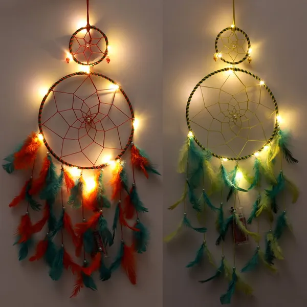 Dream_Catcher_with_Lights_Wall_Hanging_with_2_Ring_with_Multicolor_Feathers_and_Lights_for_Home_D?cor,_Diwali_Gifting_Hanging_Decoration_(Pack_of_2)
