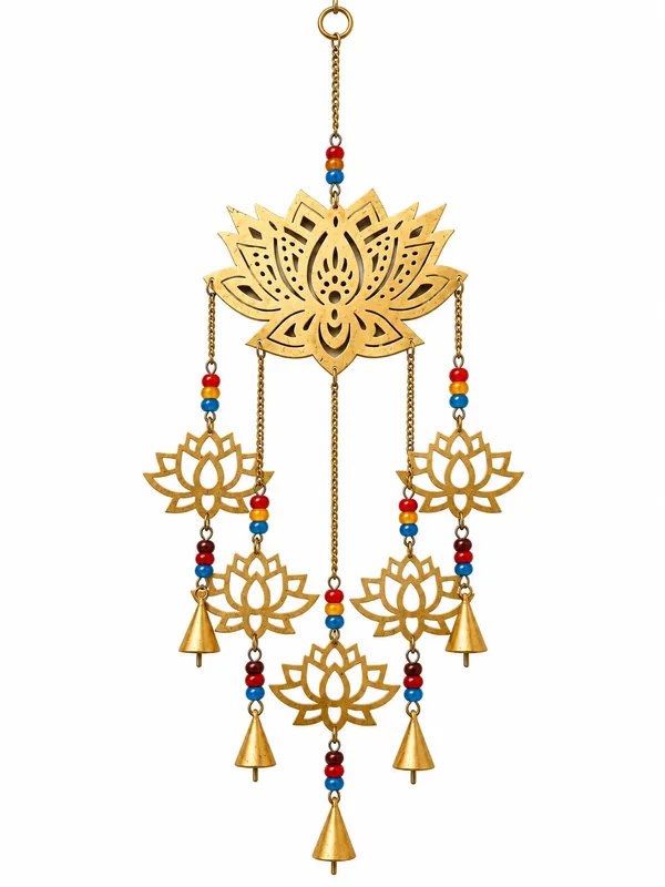 Decorative_Golden_Metal_Lotus_Wall_Hanging_|_Traditional_Floral_Wind_Chime_for_Home_Décor,_Entrance,_Door,_Balcony_&_Festive_Decoration