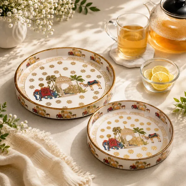 Wooden_Enamel_Coated_Round__Set_of_2_Trays_|_Serving_Tray_for_Home_&_Dining_Table_|_Printed_Multipurpose_Trays__(7x7_,_9x9_Inches)