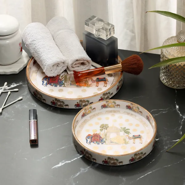 Wooden_Enamel_Coated_Round__Set_of_2_Trays_|_Serving_Tray_for_Home_&_Dining_Table_|_Printed_Multipurpose_Trays__(7x7_,_9x9_Inches)