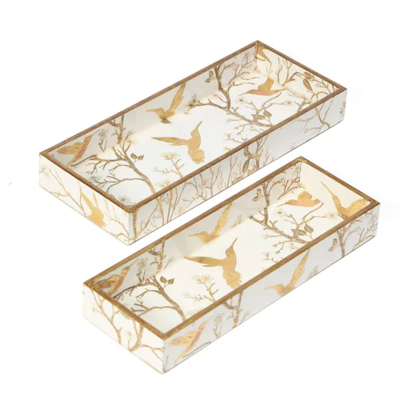Wooden_Enamel_Coated_Rectangle_Set_of_2_Trays_|_Serving_Tray_for_Home_&_Dining_Table_|_Printed_Multipurpose_Trays__(12x5_,_11x4_Inches)