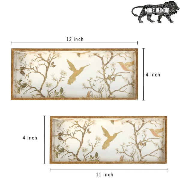 Wooden_Enamel_Coated_Rectangle_Set_of_2_Trays_|_Serving_Tray_for_Home_&_Dining_Table_|_Printed_Multipurpose_Trays__(12x5_,_11x4_Inches)