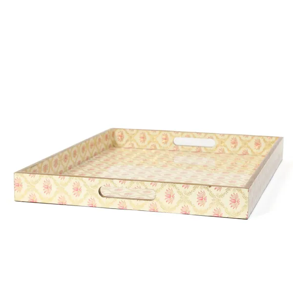 White,_Pink_&_Gold_Wooden_Waterproof_Wooden_Enamel_Coated_Rectangular_Serving_Tray_With_Handles_For_Home_&_Dining_Table_,_Multipurpose_Tray_,_Big_Serving_Tray_(_(56X41X5)Cm_)