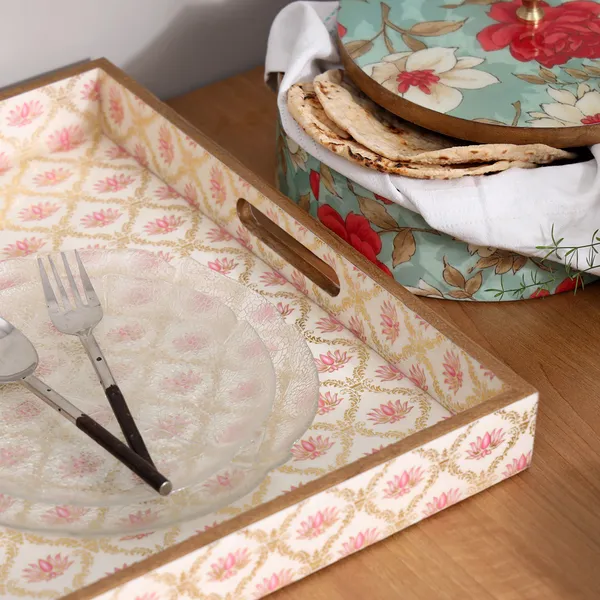 White,_Pink_&_Gold_Wooden_Waterproof_Wooden_Enamel_Coated_Rectangular_Serving_Tray_With_Handles_For_Home_&_Dining_Table_,_Multipurpose_Tray_,_Big_Serving_Tray_(_(56X41X5)Cm_)