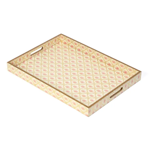 White,_Pink_&_Gold_Wooden_Waterproof_Wooden_Enamel_Coated_Rectangular_Serving_Tray_With_Handles_For_Home_&_Dining_Table_,_Multipurpose_Tray_,_Big_Serving_Tray_(_(56X41X5)Cm_)