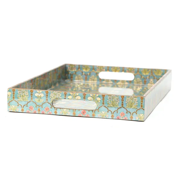 Multicolor_Wooden_Waterproof_Wooden_Enamel_Coated_Rectangular_Serving_Tray_With_Handles_For_Home_&_Dining_Table_,_Multipurpose_Tray_,_Big_Serving_Tray_(_(46X31X5)Cm_)