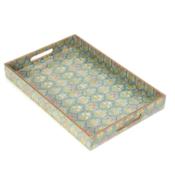 Multicolor_Wooden_Waterproof_Wooden_Enamel_Coated_Rectangular_Serving_Tray_With_Handles_For_Home_&_Dining_Table_,_Multipurpose_Tray_,_Big_Serving_Tray_(_(46X31X5)Cm_)