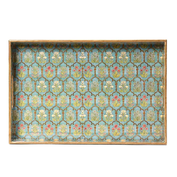 Multicolor_Wooden_Waterproof_Wooden_Enamel_Coated_Rectangular_Serving_Tray_With_Handles_For_Home_&_Dining_Table_,_Multipurpose_Tray_,_Big_Serving_Tray_(_(46X31X5)Cm_)
