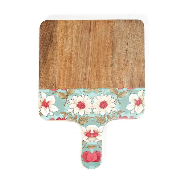 Red_&_Blue_Wooden_Enamel_Coated_Cheese_Board_With_Handle_In_Mangowood_,_Snacks_Platter_For_Home_&_Dining_Table_,_Serving_Platter_(_(36X25)Cm_)