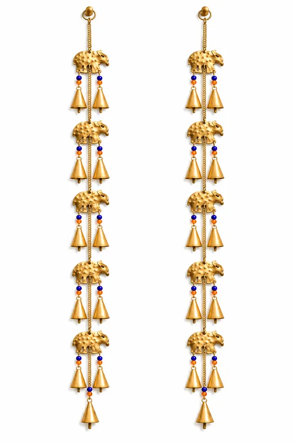 Handcrafted_Metal_Elephant_Wall_Hanging_Wind_Chime_with_Bells_&_Colorful_Beads_For_Home,_Garden,_Balcony_&_Door_Décor_(40Inches)_(Pack_of_2)