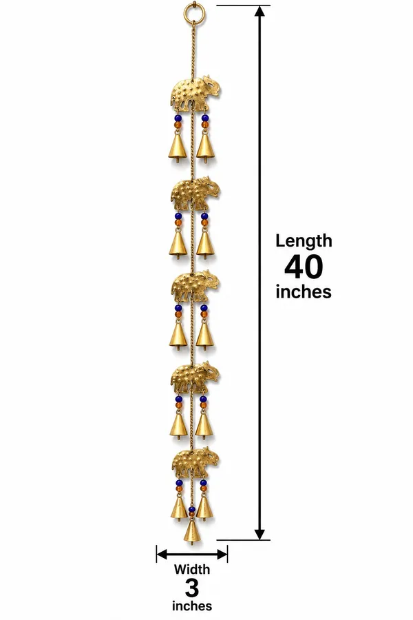 Handcrafted_Metal_Elephant_Wall_Hanging_Wind_Chime_with_Bells_&_Colorful_Beads_For_Home,_Garden,_Balcony_&_Door_Décor_(40Inches)_(Pack_of_2)