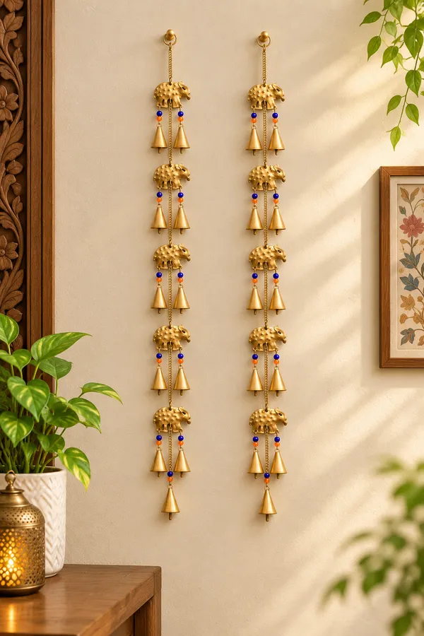 Handcrafted_Metal_Elephant_Wall_Hanging_Wind_Chime_with_Bells_&_Colorful_Beads_For_Home,_Garden,_Balcony_&_Door_Décor_(40Inches)_(Pack_of_2)
