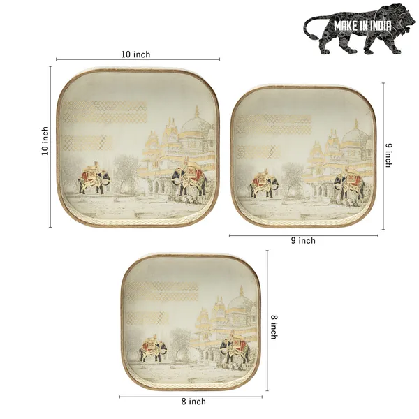 Set_of_3_Square_Curved_Wooden_Enamel_Coated_Serving_Trays_For_Home_&_Dining_Table_,_Multipurpose_Tray_Set
