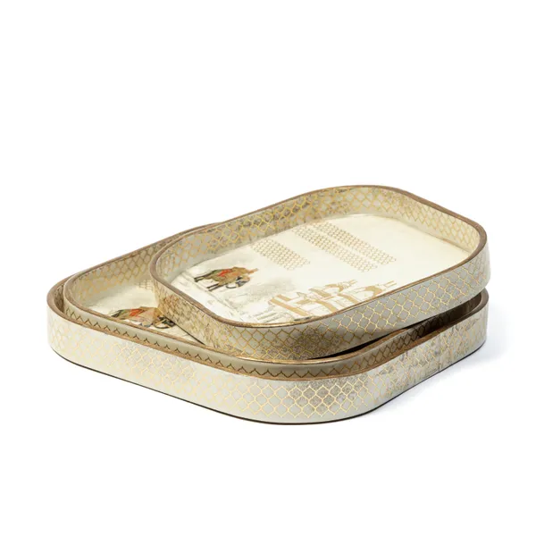 Set_of_3_Square_Curved_Wooden_Enamel_Coated_Serving_Trays_For_Home_&_Dining_Table_,_Multipurpose_Tray_Set