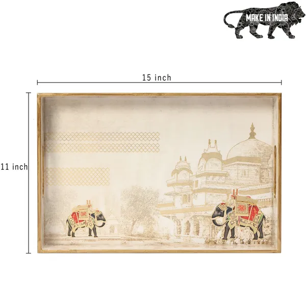 Cream_&_Gold_Wooden_Waterproof_Wooden_Enamel_Coated_Rectangular_Serving_Tray_With_Handles_For_Home_&_Dining_Table_,_Multipurpose_Tray_,_Serving_Tray_(_(38X28X5)Cm_)