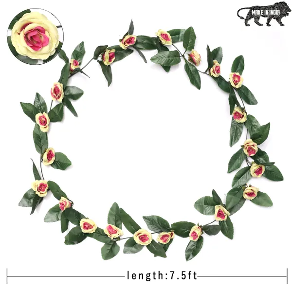 Artificial_Small_Velvet_Rose_Creeper_YellowPurple_Flower_Vine_With_Lush_Hanging_Floral_Design_For_Home_Wall_Decoration_Garden_Wedding_And_Events_Pack_of_5