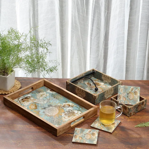 Grey_Wooden_Wooden_Enamel_Coated_Rectangle_Serving_Tray_And_Coasters_And_Napkin_Holder_Set_For_Home_And_Dining_Table_,_Multipurpose_Tray_&_Tissue_Holder_(_(36X25X4||10X10||19X19)Cm_)_(Set_Of_3)