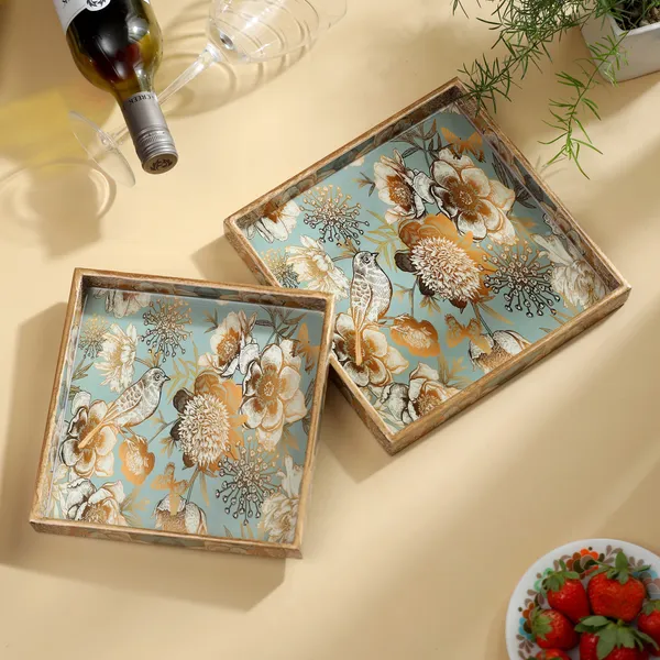 Wooden_Enamel_Coated_Square__Set_of_2_Trays_|_Serving_Tray_for_Home_&_Dining_Table_|_Printed_Multipurpose_Trays__(8x8_,_9x9_Inches)