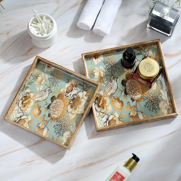 Wooden_Enamel_Coated_Square__Set_of_2_Trays_|_Serving_Tray_for_Home_&_Dining_Table_|_Printed_Multipurpose_Trays__(8x8_,_9x9_Inches)