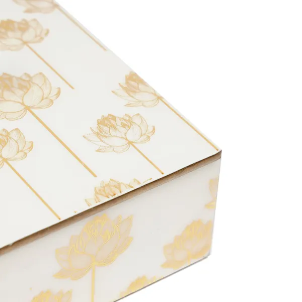 White_&_Gold_Wooden_Enamel_Coated_Premium_Waterproof_Multipurpose_Organizer_Box_,_Woodenbox_,_Dryfruit_Serving_Box_,_Square_Storage_Box_(_(25X25)Cm_)