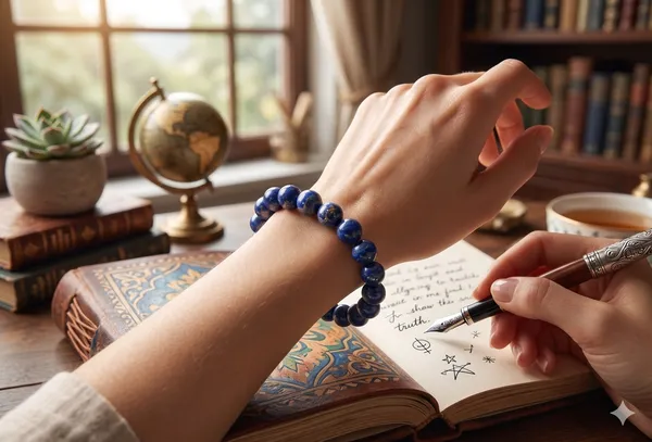 Lapis_Lazuli_Healing_Bracelet_for_Wisdom,_Confidence_&_Positive_Energy_|_Natural_Gemstone_Stretch_Bracelet_for_Men_&_Women