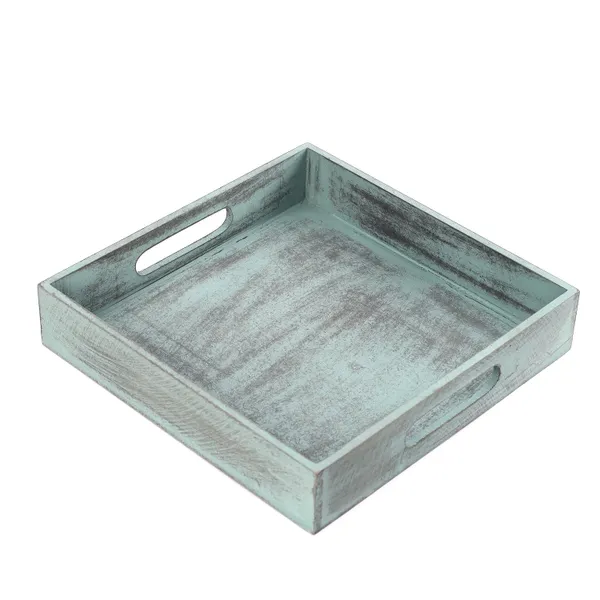 Blue_Wooden_Wooden_Rustic_Square_Serving_Tray_Fr_Home_And_Dining_Table_,_Multipurpose_Tray_,_Serving_Tray_With_Handles_(_(25X25X5)Cm_)