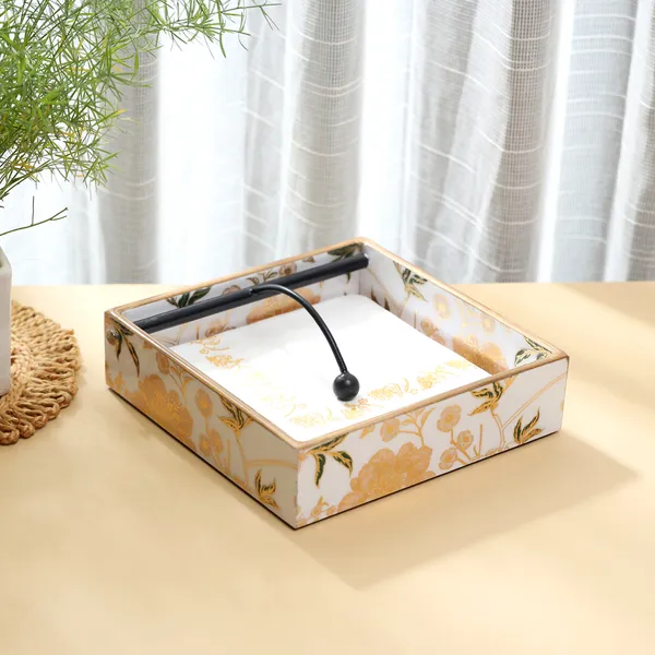 Multicolor_Wooden_Waterproof_Wooden_Enamel_Coated_Round_Serving_Tray_Coasters_And_Napkin_Holder_Set_For_Home_And_Dining_Table_,_Multipurpose_Tray_&_Tissue_Holder_(_(13X13X2||10X10||19X19)Cm_)_(Set_Of_3)