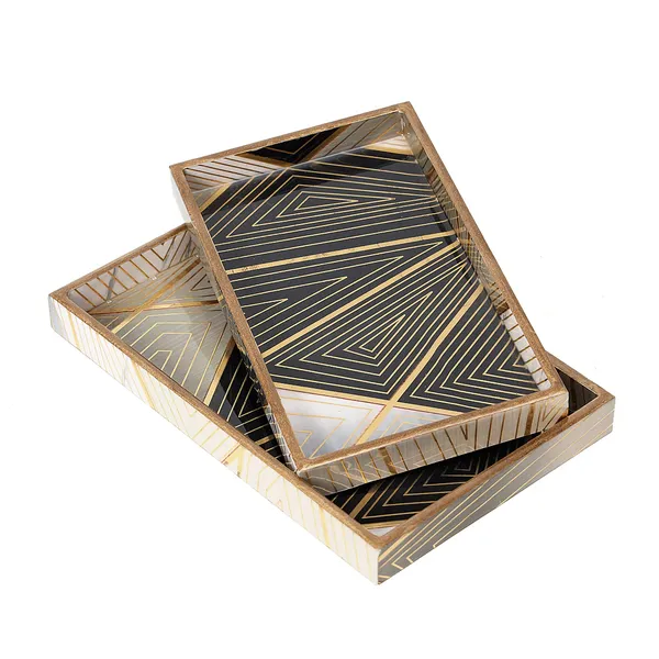 Wooden_Enamel_Coated_Rectangular_Set_of_2_Trays_|_Trending_Serving_Tray_for_Home_&_Dining_Table_|_Printed_Multipurpose_Trays__(10X6_,_11X7_Inches)