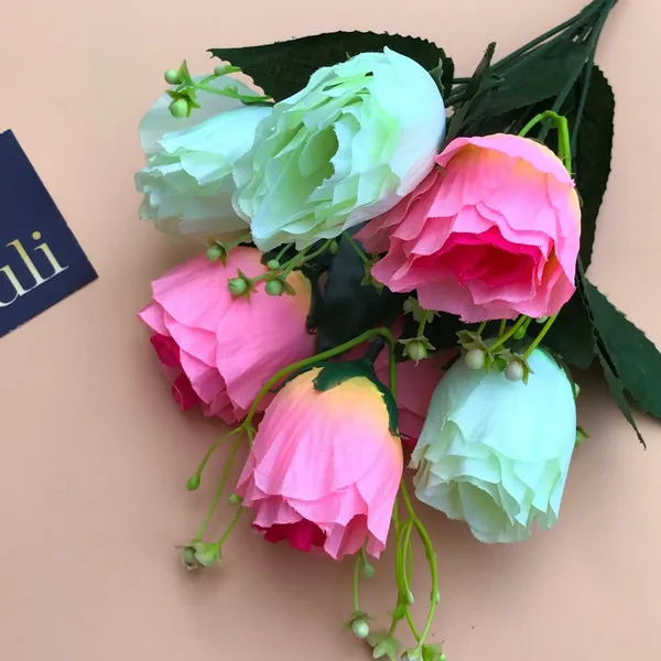 Artificial_Rose_Bouquet_Light_Pink_White_Floral_Bunch_With_Green_Leaves_For_Table_Decoration_Home_Styling_Wedding_Decoration_And_Party_Decor_Pack_of_2_(Vase_Not_Included)