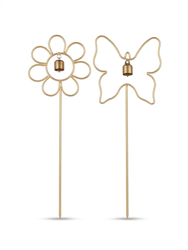 Metal_Flower_&_Butterfly_Garden_Stakes_with_Hanging_Bells_Elegant_Gold_Floral_&_Insect_Plant_Ornaments_for_Garden_Decor_(Pack_of_2)