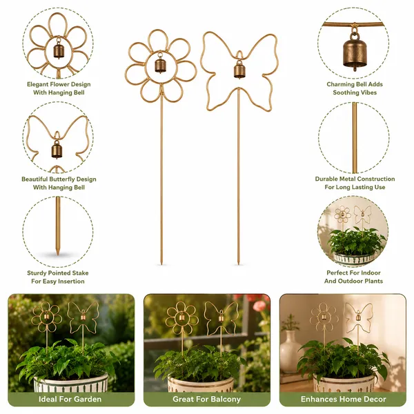Metal_Flower_&_Butterfly_Garden_Stakes_with_Hanging_Bells_Elegant_Gold_Floral_&_Insect_Plant_Ornaments_for_Garden_Decor_(Pack_of_2)