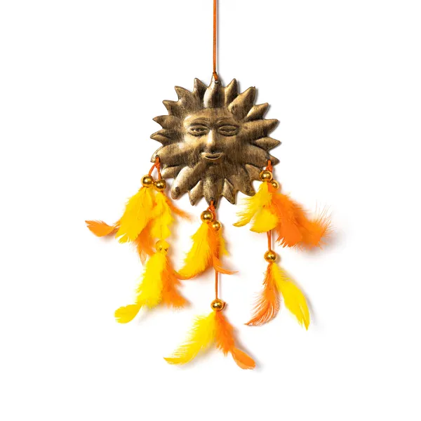 Metal_Sun_Hanging_with_Orange_&_Yellow_Feathers_for_Home,_Garden,_Balcony,_Car_Decorative_(8x4.75_inch)