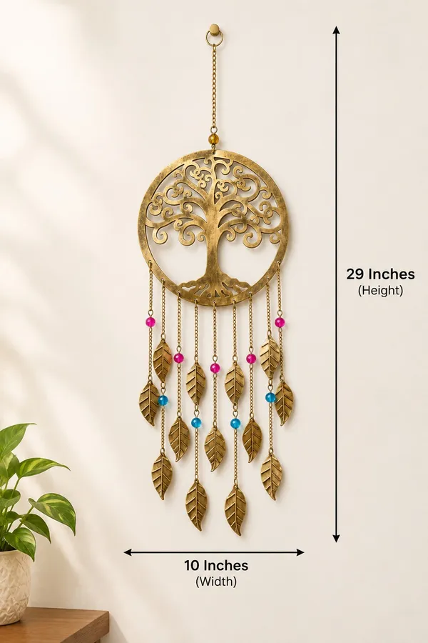 Metal_Tree_of_Life_Wall_Hanging_with_Leaf_Charms_&_Colorful_Beads_for_Home,_&_Wall_Décor_(29x10_Inches)