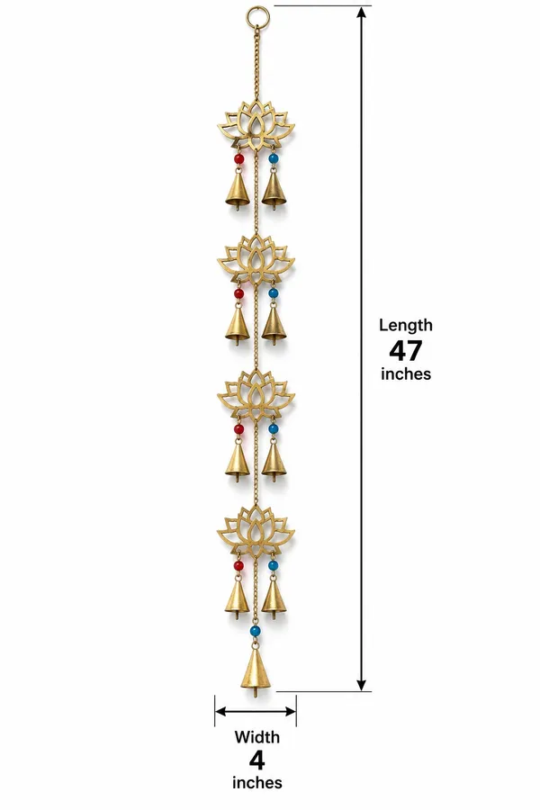 Metal_Wall_Hanging_Windchime_Lotus_Design_with_Hanging_Bells_Latkan_(Pack_of_2)